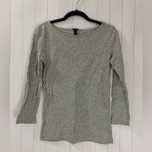 J. Crew Speckled Gray Long Sleeve Top Small